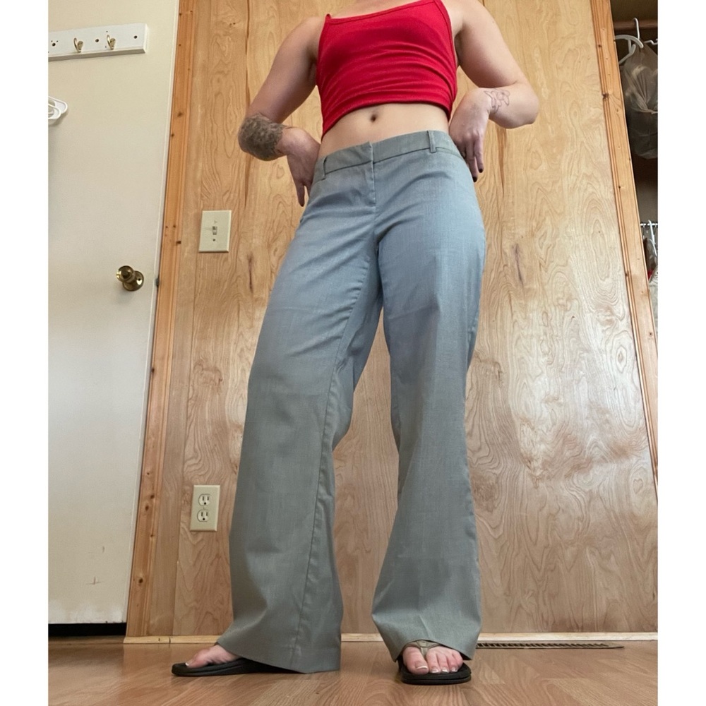 New York & Company Gray Boot Cut Dress Pants